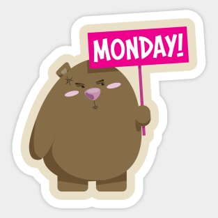 Bears hate monday Sticker